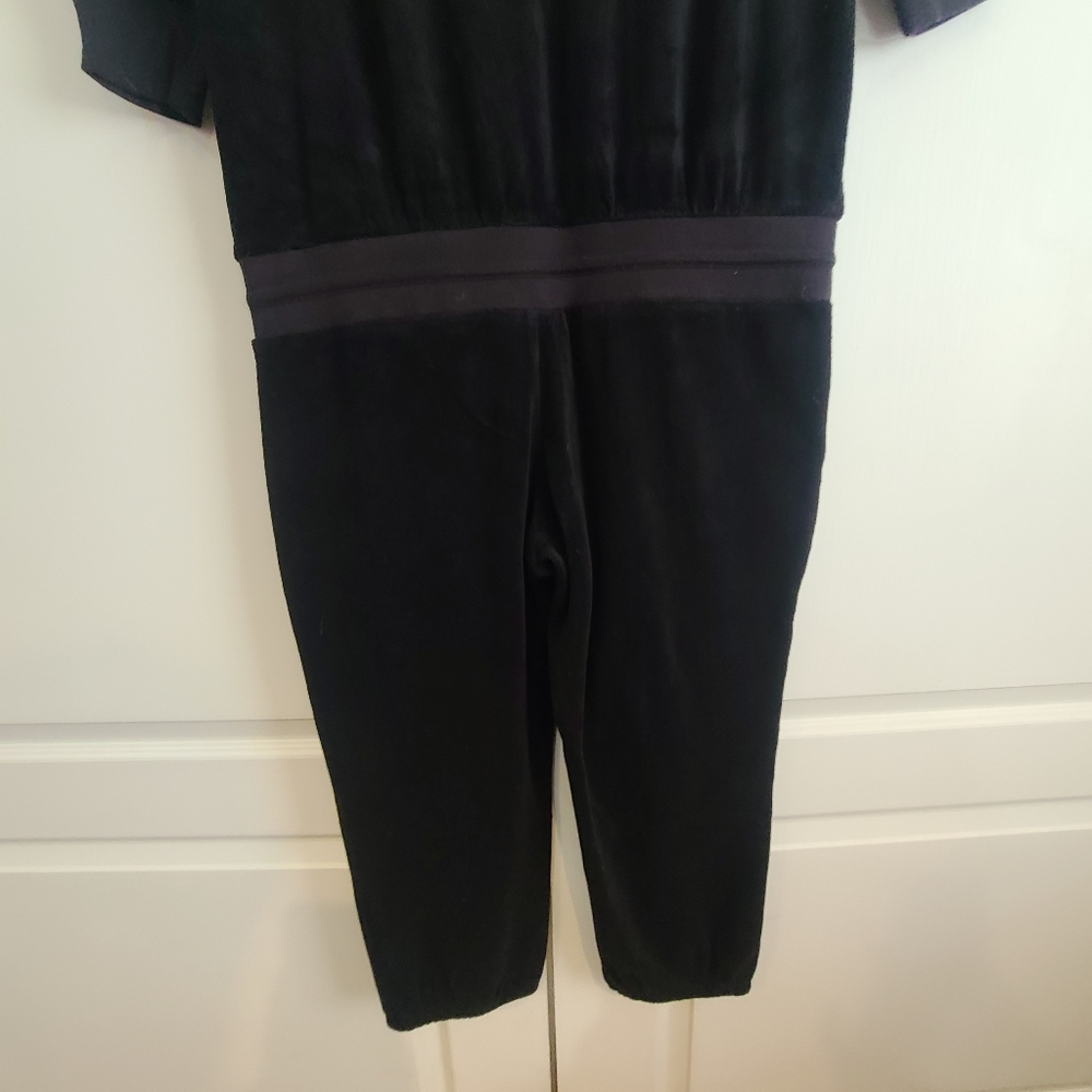 NWT Womens Juicy Couture Black Terry One Piece Romper Jumpsuit Size Large - Picture 8 of 8